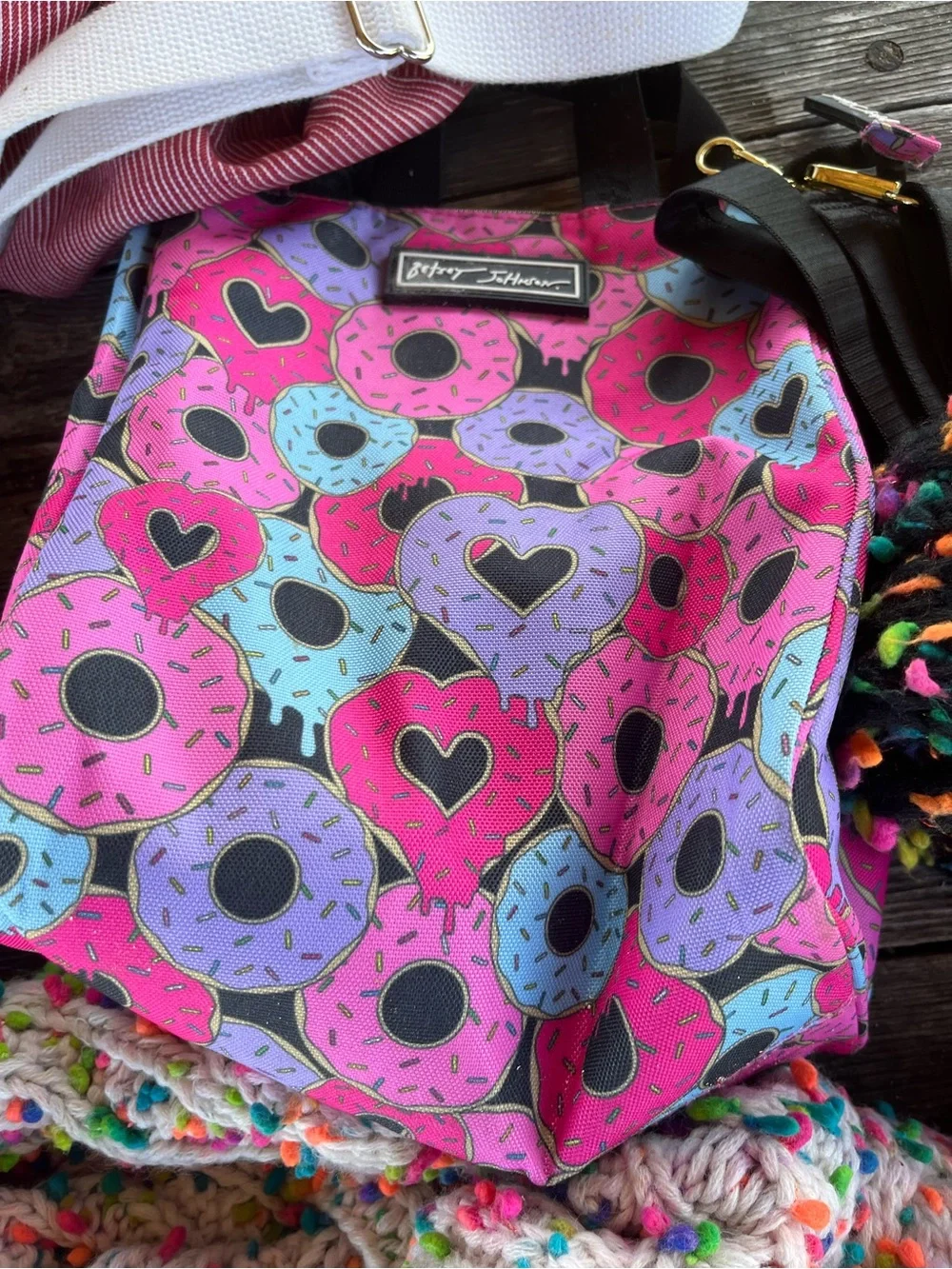 ALL BETSEY JOHNSON Colorful Assorted Purses & Accessories Lot/scarfs , bikini